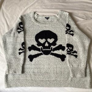 Torrid 3X Skull Sweater Grey/Black
